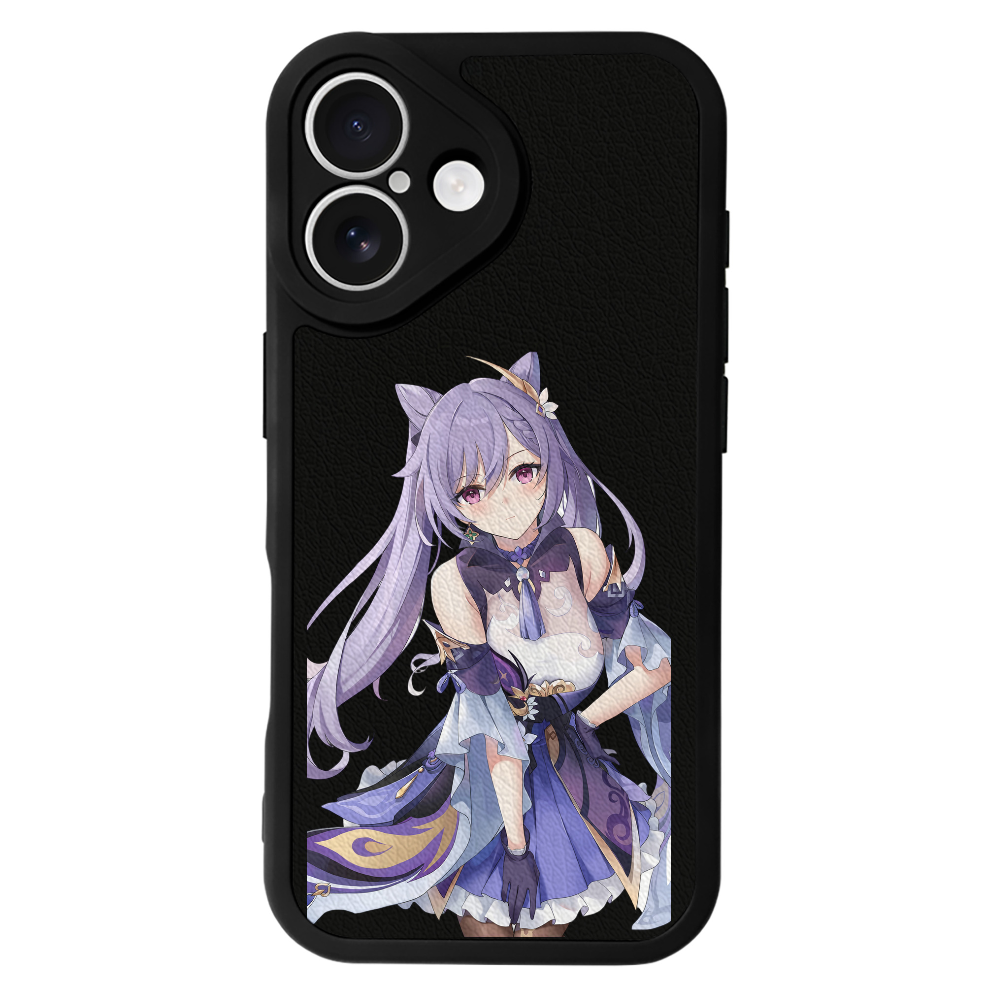 げんし神 刻晴 こくせい genshin Kokusei 【iPhone 16シリーズ対応】シリコンスマホケース（レザー調） 材質：シリコン